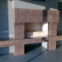 Мангал из полированного гранита
